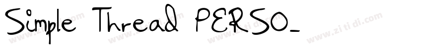 Simple Thread PERSO字体转换